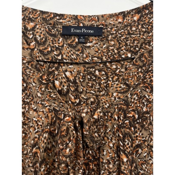 Evan Picone Woman's Long Sleeve Blouse Top sz XL - Picture 2 of 6